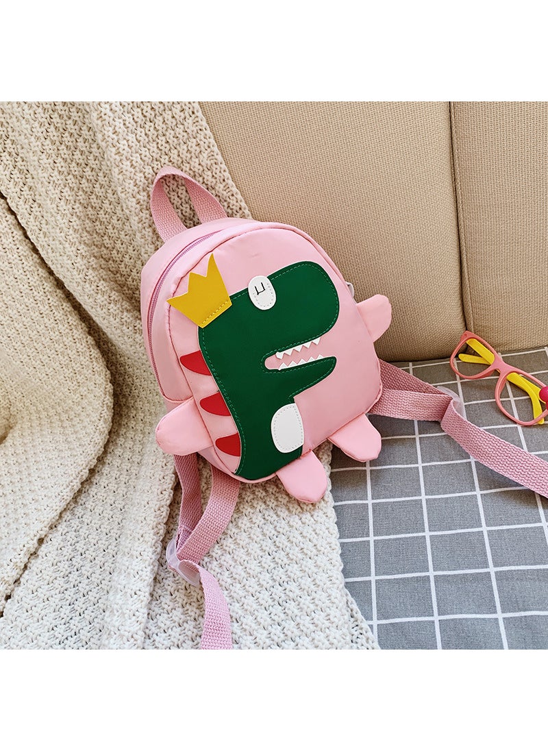 New Kids Dinosaur Backpack Cartoon Student Bag Small pink