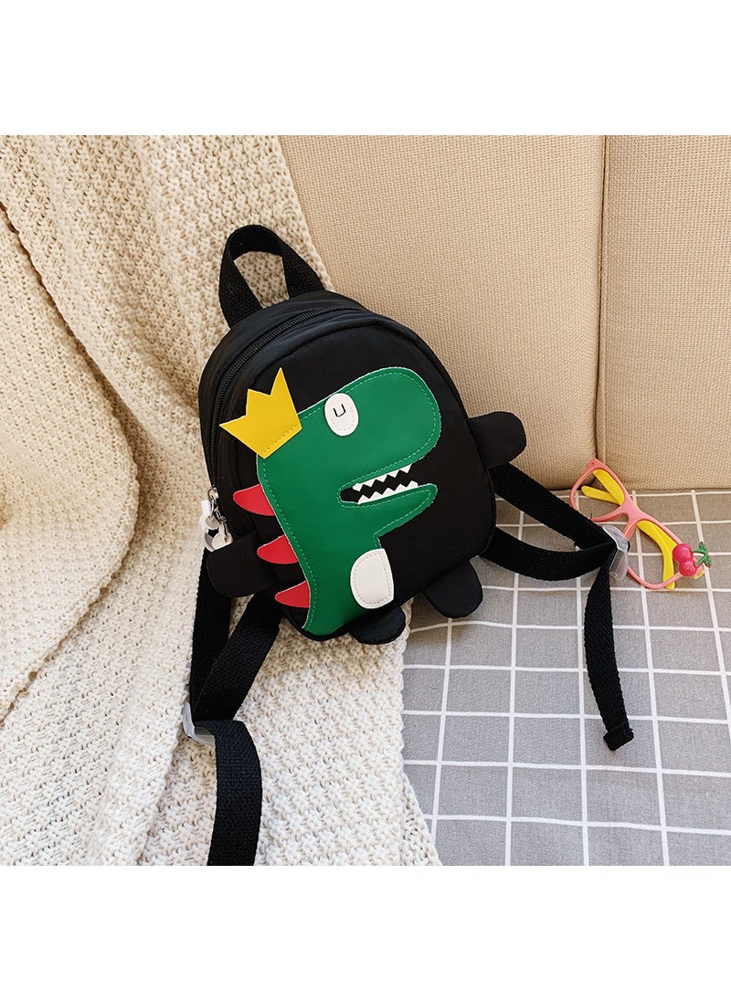 New Kids Dinosaur Backpack Cartoon Student Bag Small black