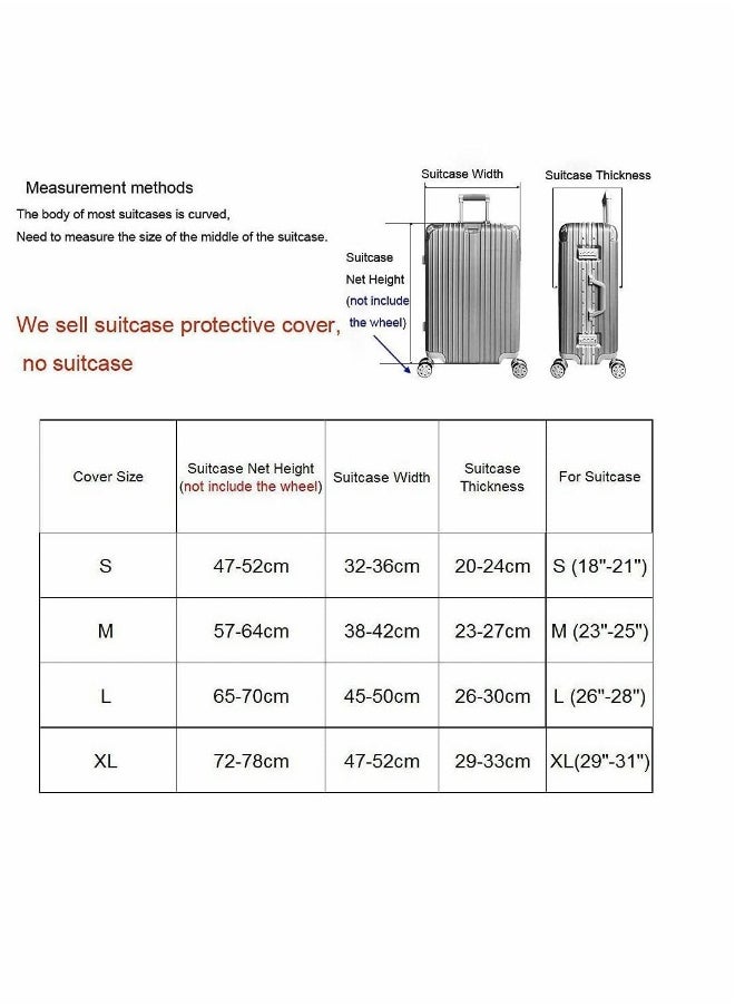 Luggage Cover Washable Suitcase Protector Anti-scratch Fits 22-24 Inch (M)