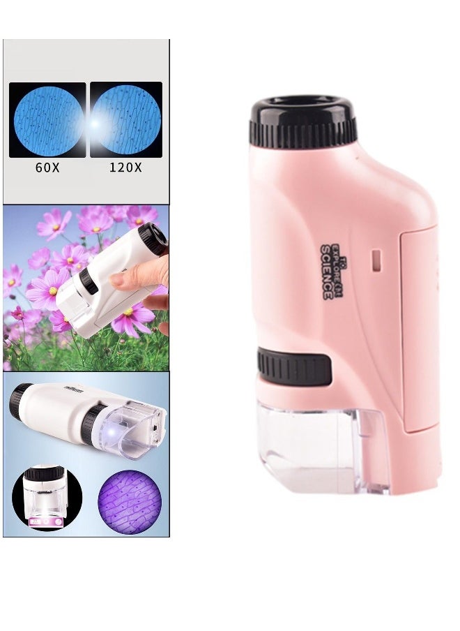 Mini Handheld Microscope for Kids Natural Exploration Beginners Plants