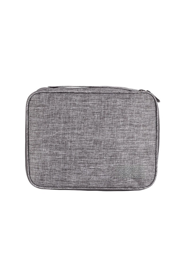 Korean Triple-Layer Gadget Organizer Bag Gray