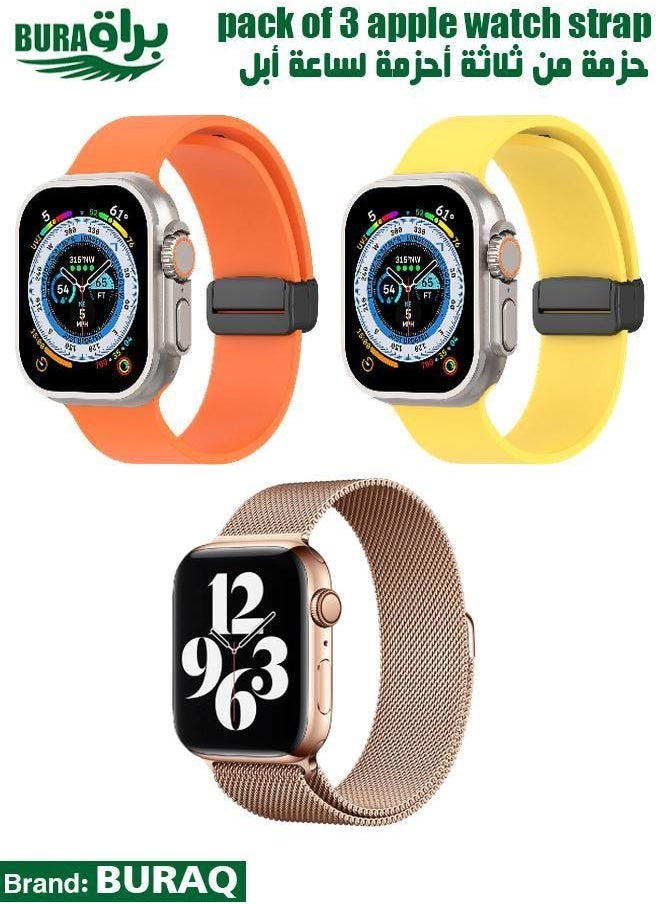 Apple Watch Band Strap For Apple Watch Ultra 2/Ultra 49mm, Series 10 46mm, 9/8/7 45mm, SE2/SE/6/5/4 44mm, 3/2/1 42mm