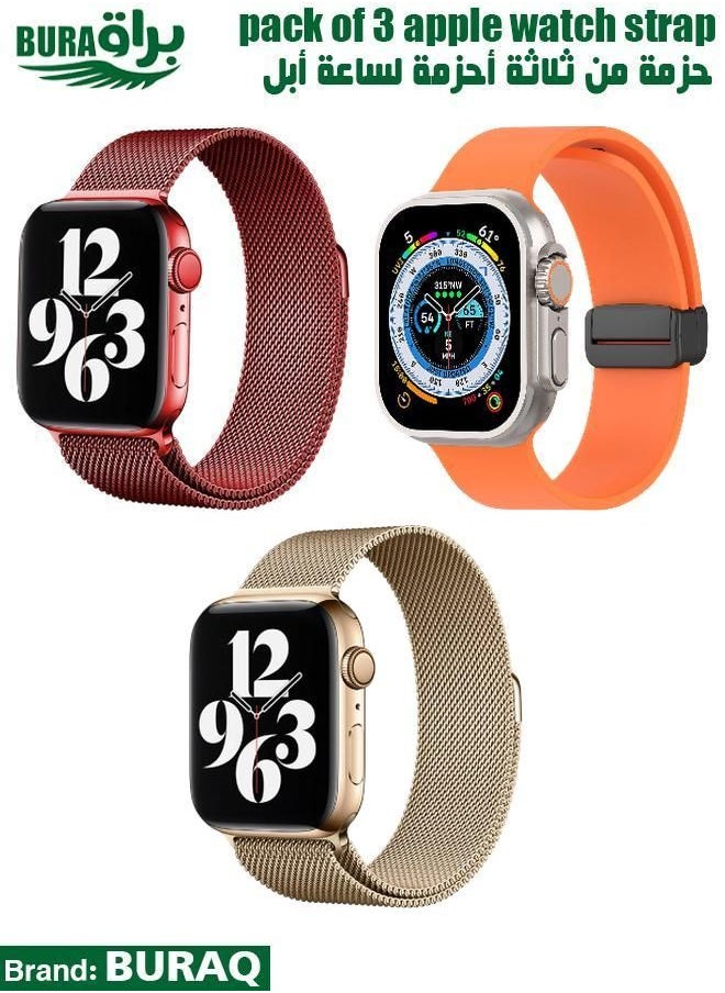 Apple Watch Band Strap For Apple Watch Ultra 2/Ultra 49mm, Series 10 46mm, 9/8/7 45mm, SE2/SE/6/5/4 44mm, 3/2/1 42mm