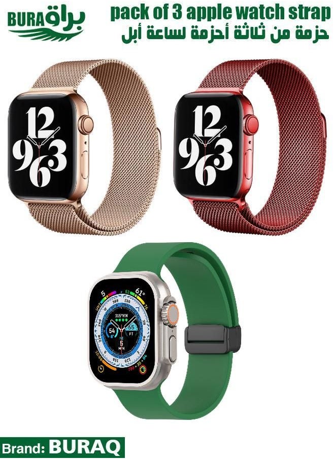 Apple Watch Band Strap For Apple Watch Ultra 2/Ultra 49mm, Series 10 46mm, 9/8/7 45mm, SE2/SE/6/5/4 44mm, 3/2/1 42mm