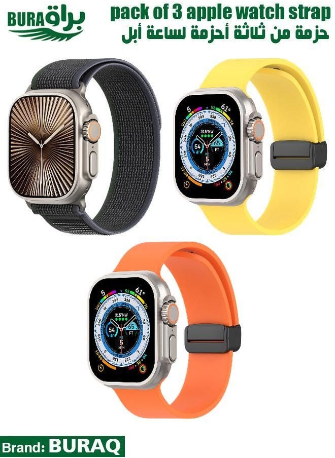 Apple Watch Band Strap For Apple Watch Ultra 2/Ultra 49mm, Series 10 46mm, 9/8/7 45mm, SE2/SE/6/5/4 44mm, 3/2/1 42mm