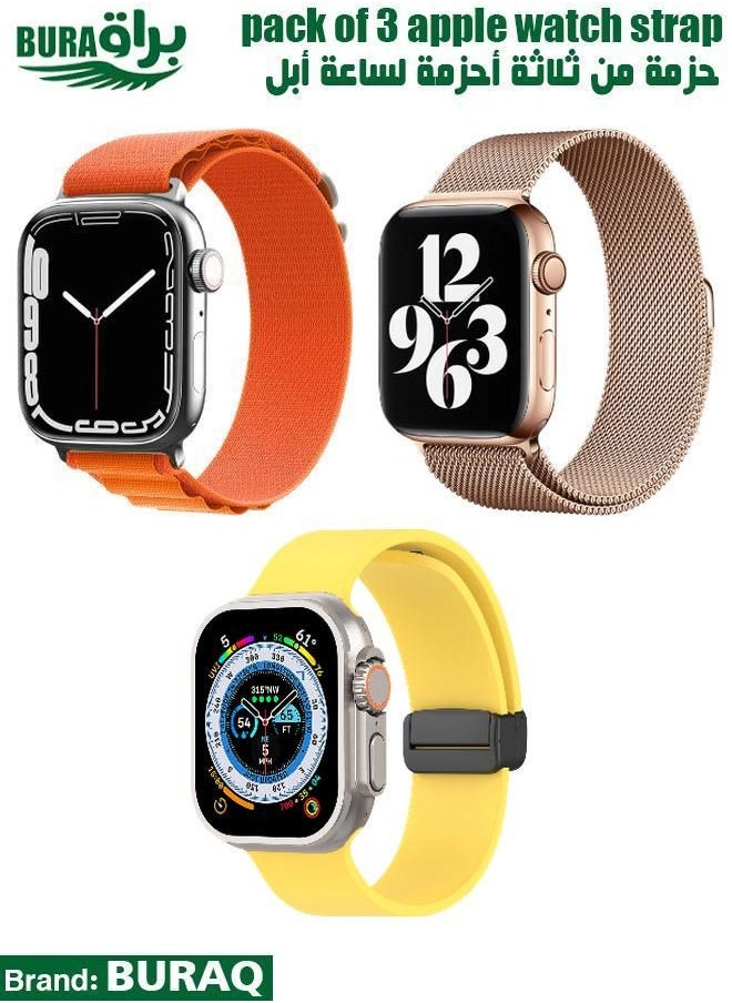 Apple Watch Band Strap For Apple Watch Ultra 2/Ultra 49mm, Series 10 46mm, 9/8/7 45mm, SE2/SE/6/5/4 44mm, 3/2/1 42mm