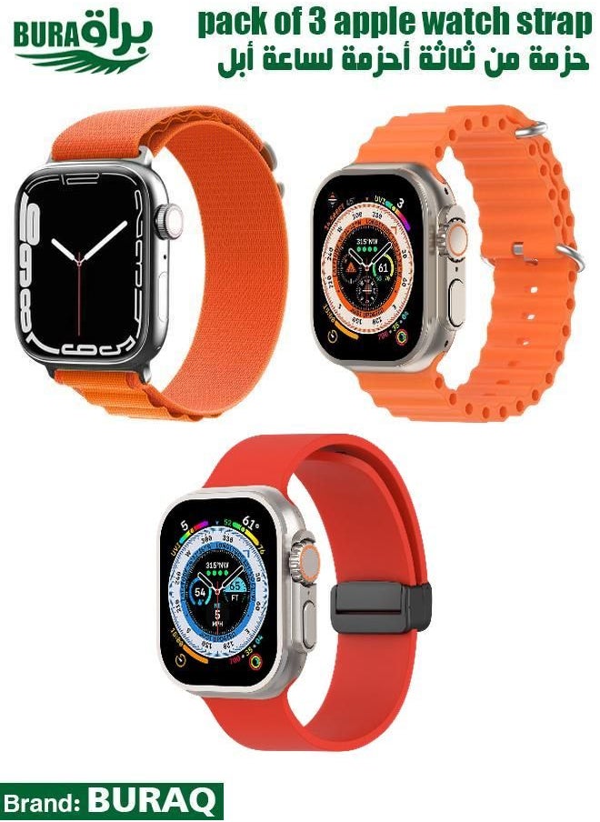 Apple Watch Band Strap For Apple Watch Ultra 2/Ultra 49mm, Series 10 46mm, 9/8/7 45mm, SE2/SE/6/5/4 44mm, 3/2/1 42mm