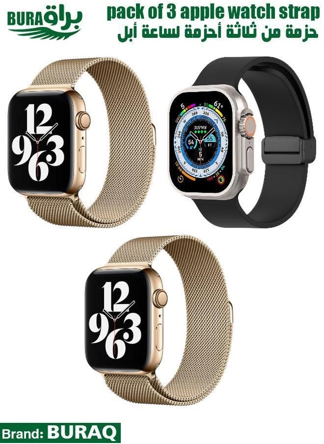 Apple Watch Band Strap For Apple Watch Ultra 2/Ultra 49mm, Series 10 46mm, 9/8/7 45mm, SE2/SE/6/5/4 44mm, 3/2/1 42mm