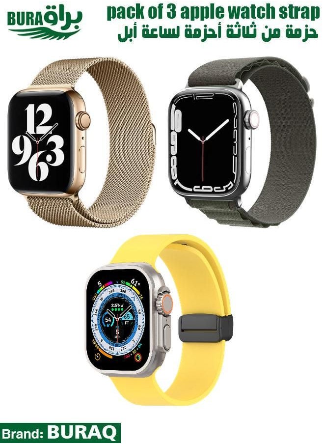 Apple Watch Band Strap For Apple Watch Ultra 2/Ultra 49mm, Series 10 46mm, 9/8/7 45mm, SE2/SE/6/5/4 44mm, 3/2/1 42mm