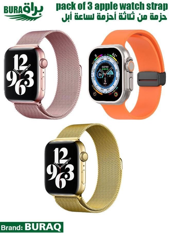 Apple Watch Band Strap For Apple Watch Ultra 2/Ultra 49mm, Series 10 46mm, 9/8/7 45mm, SE2/SE/6/5/4 44mm, 3/2/1 42mm