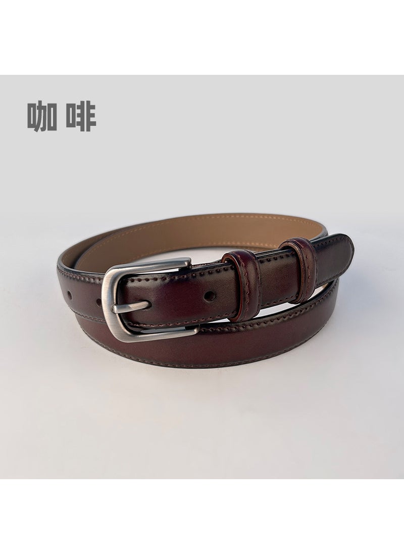 Womens Vintage Leather Belt 25250-Coffee