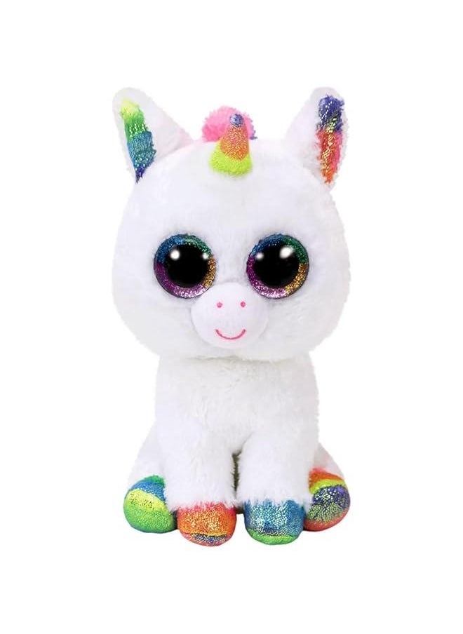 Beanie Baby Pixy White Horse Unicorn Stuffed Animal Plush Doll (6inch)