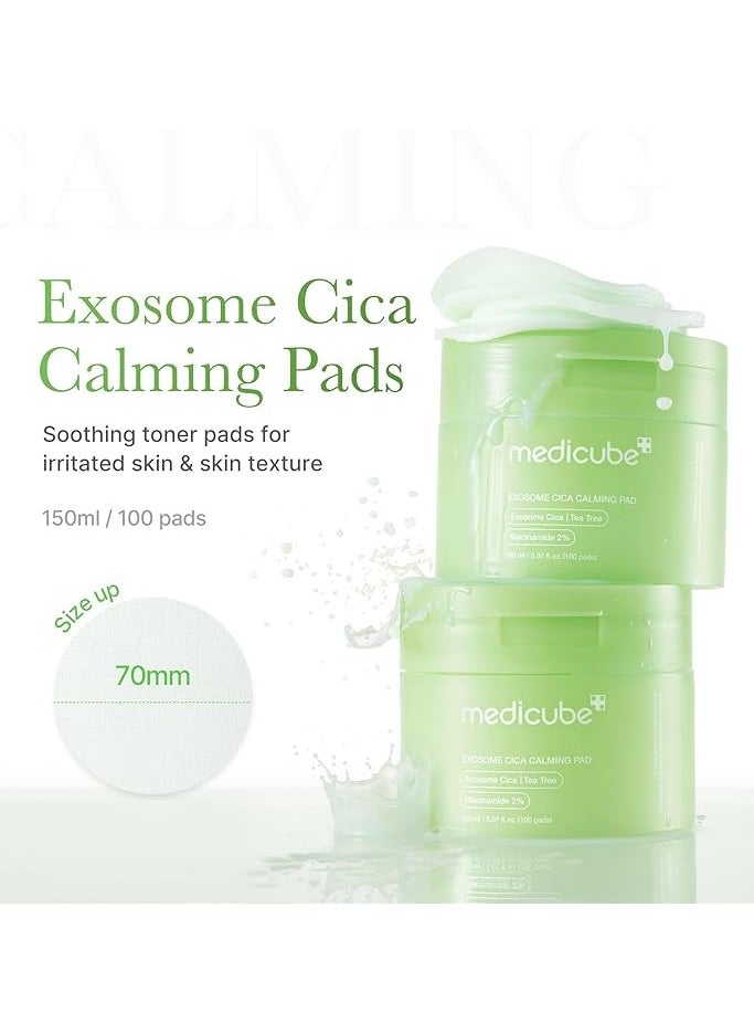 Exosome Cica Calming Pad 100pads Fast Soothing Effect Sensitive Skin