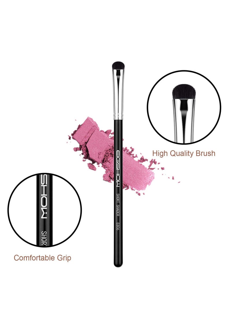 Eyeshadow Smudge Brush Short Shader Precision Makeup Brush High-End Small Eyeshadow Brush for Creasing & Cat Eye Makeup Look - Premium Quality - Cruelty Free E806 Black