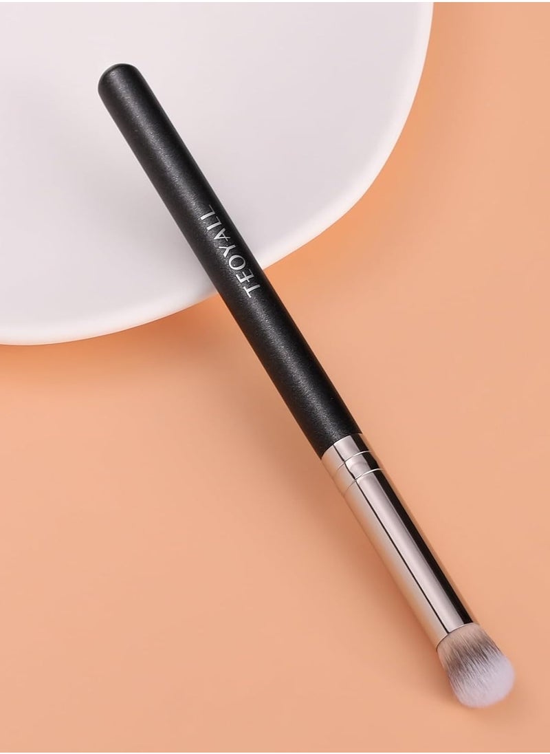 TEOYALL Eyeshadow Blending Brush, Soft Dense Synthetic Bristles Crease Brush For Powder Cream Contour Bronzer Concealer