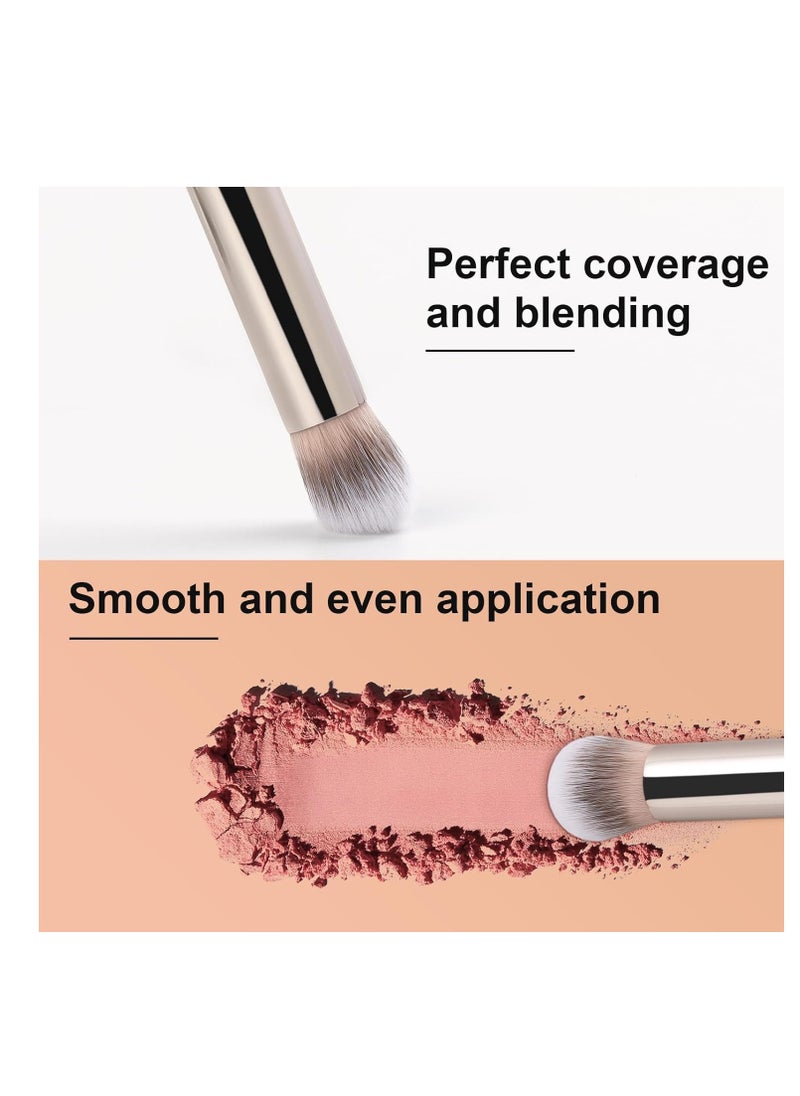 TEOYALL Eyeshadow Blending Brush, Soft Dense Synthetic Bristles Crease Brush For Powder Cream Contour Bronzer Concealer