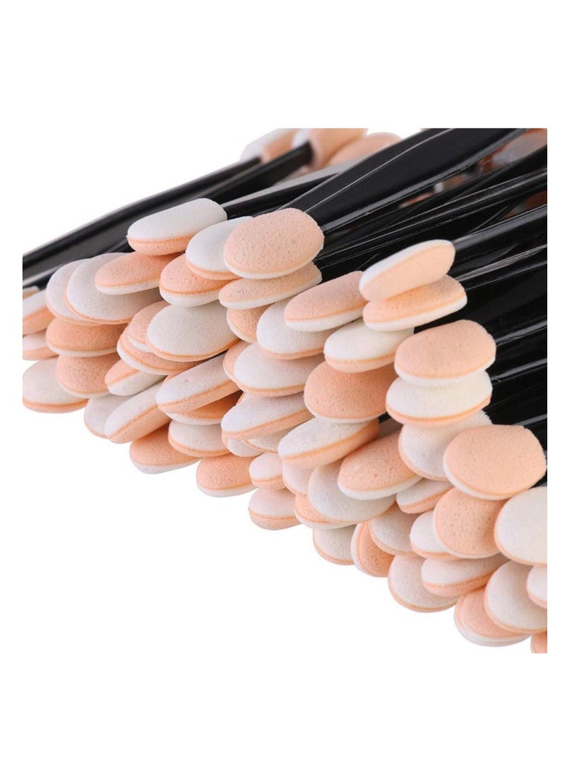 JASSINS 50pcs Eyeshadow Applicators, Disposable Eyeshadow Sponge Brush Double-Sided Eye Makeup Sponge Applicators