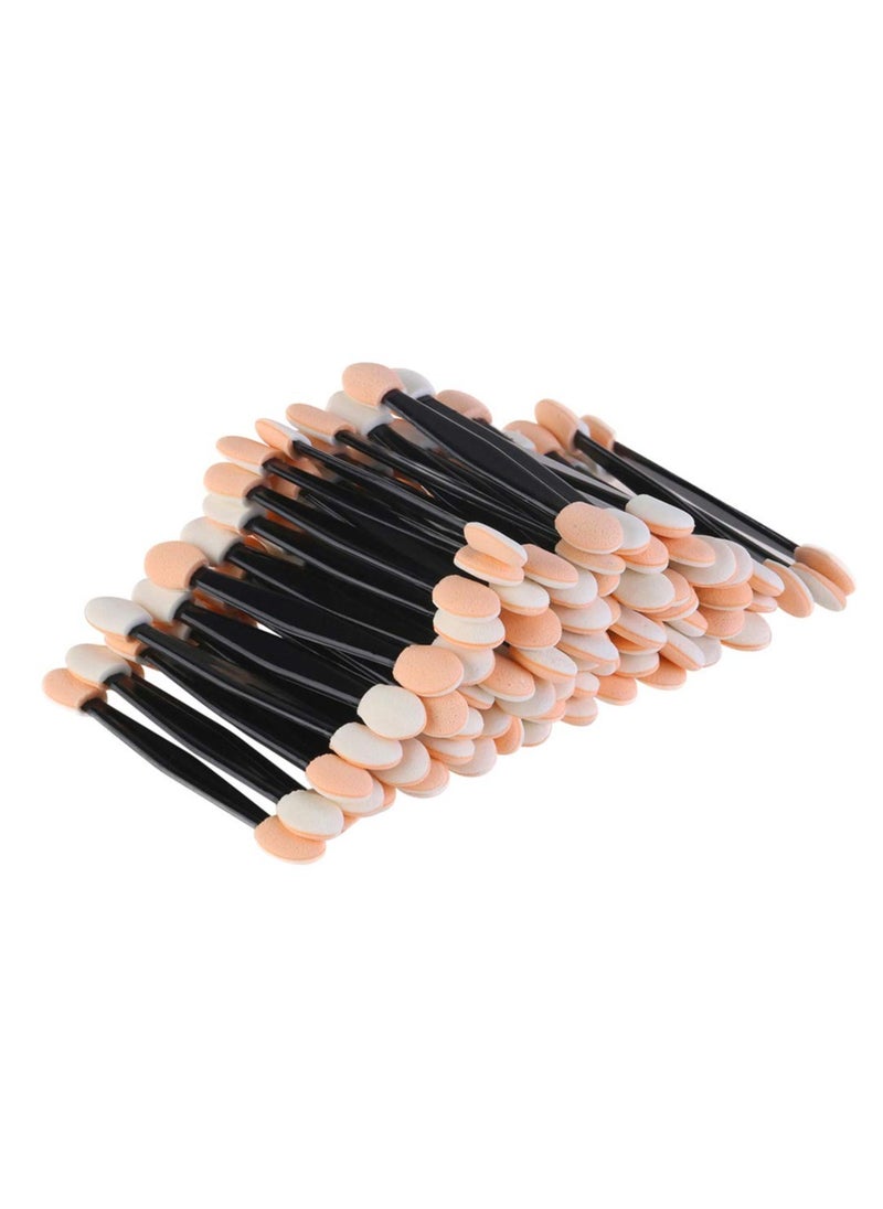 JASSINS 50pcs Eyeshadow Applicators, Disposable Eyeshadow Sponge Brush Double-Sided Eye Makeup Sponge Applicators