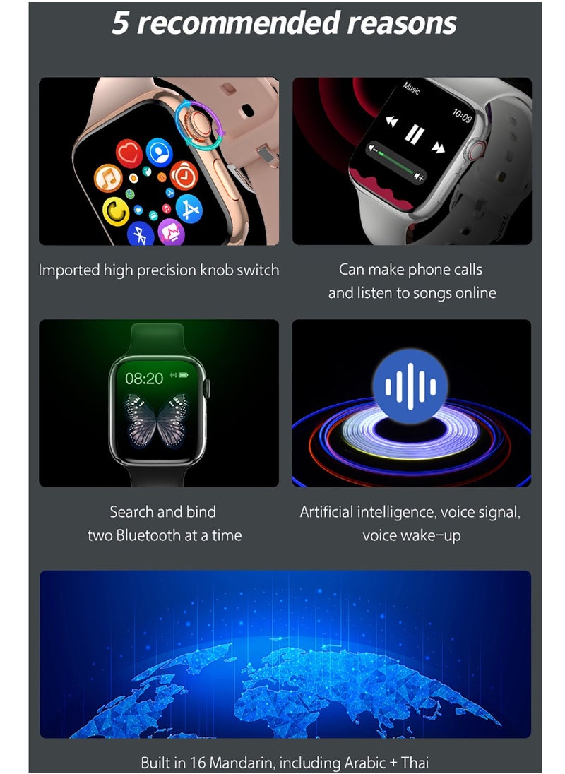 Smart Watch Full Touch Screen X 19PRO MAX Waterproof Sports Watches Silicone Black Strap Support Arabic