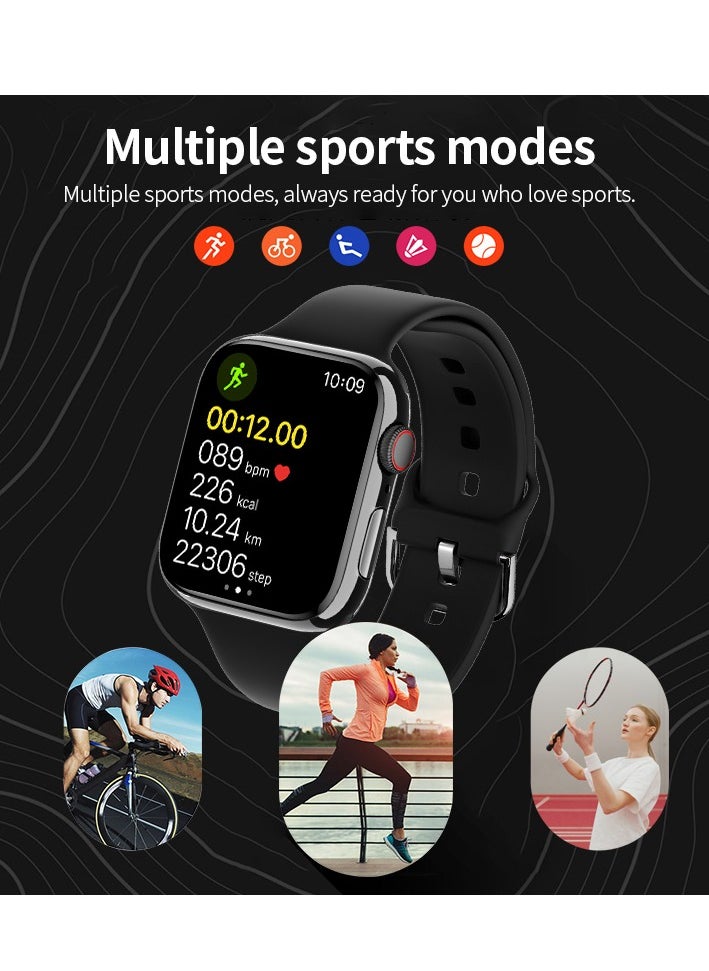 Smart Watch Full Touch Screen X 19PRO MAX Waterproof Sports Watches Silicone Black Strap Support Arabic