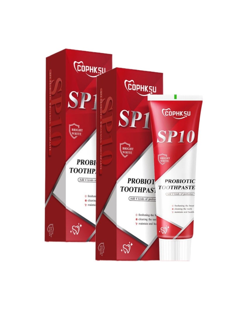 2-PACK  SP-10 Probiotic Brightening Toothpaste, SP-10 Whitening Toothpaste,Deep Cleaning Care Toothpaste 100g*2