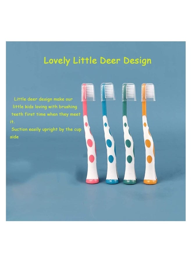 8 Packs Kids Toothbrush,  Extra Soft Lovely Little Deer Toothbrush