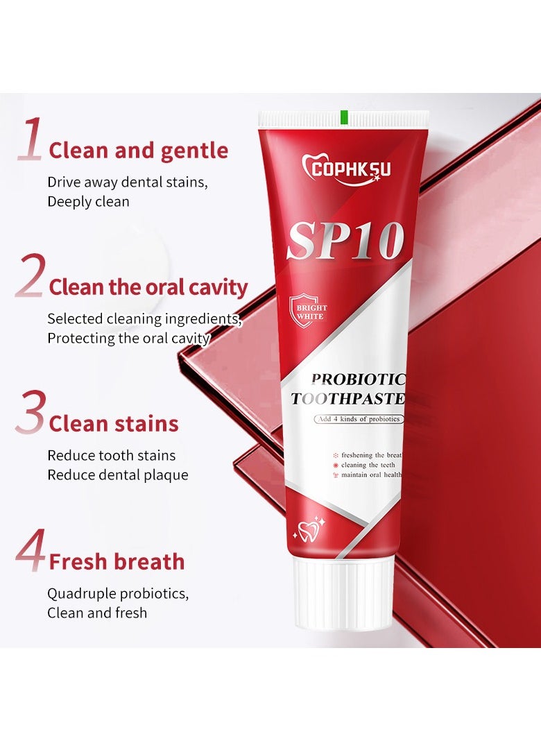 3-PACK  SP-10 Probiotic Brightening Toothpaste, SP-10 Whitening Toothpaste,Deep Cleaning Care Toothpaste 100g*3