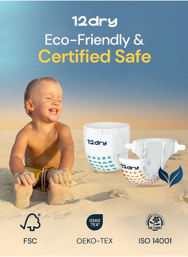 Easy Waist Diaper Pants Perfect for Babies with Round Tummies 100% Ultra Japanese Absorption Thin and Breathable Eco-Friendly Hypoallergenic Extra Soft Waistband