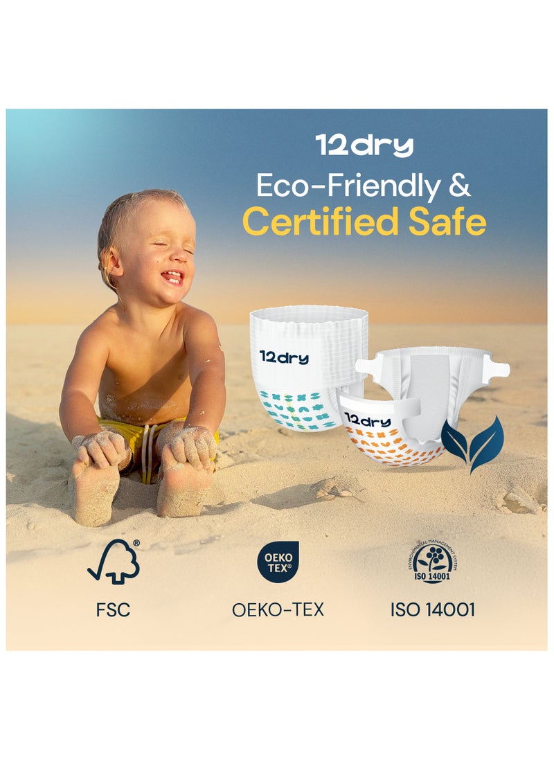 Pants Easy Waist (Size 4, 150 count) – Perfect for Babies with Round Tummies, 100% Ultra-Absorbent Japanese Tech, Thin, Breathable, Extra Soft Waistband for Ultimate Comfort.