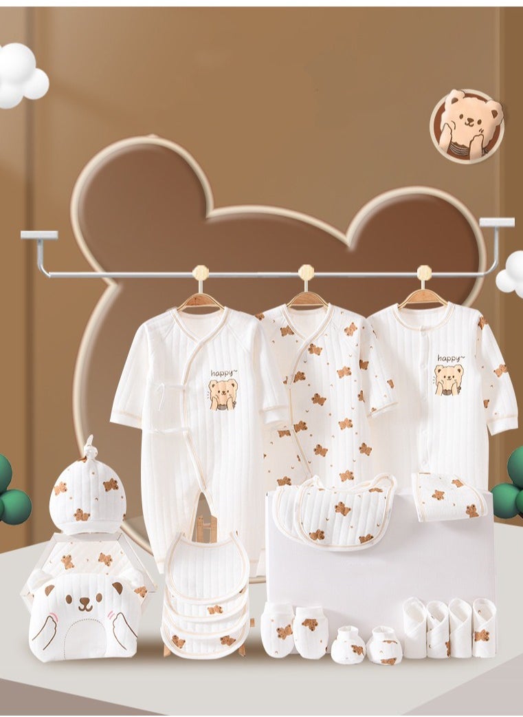 20pcs Baby Gift, Box Newborn Pure Cotton Clothing with Suitcase