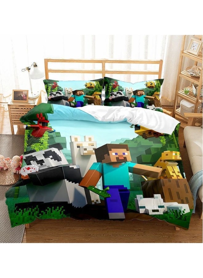 Minecraft Game Peripheral Bedding Three-Piece Set 180*210cm