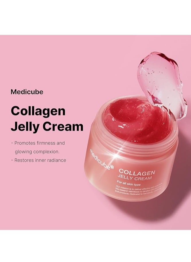 Medicube Collagen Jelly Cream- Niacinamide & Freeze-Dried Hydrolyzed Collagen - Boosts skin's barrier hydration and gives 24h Glow & Lifted Look - No artificial color, Korean skincare (3.71 fl.oz.)