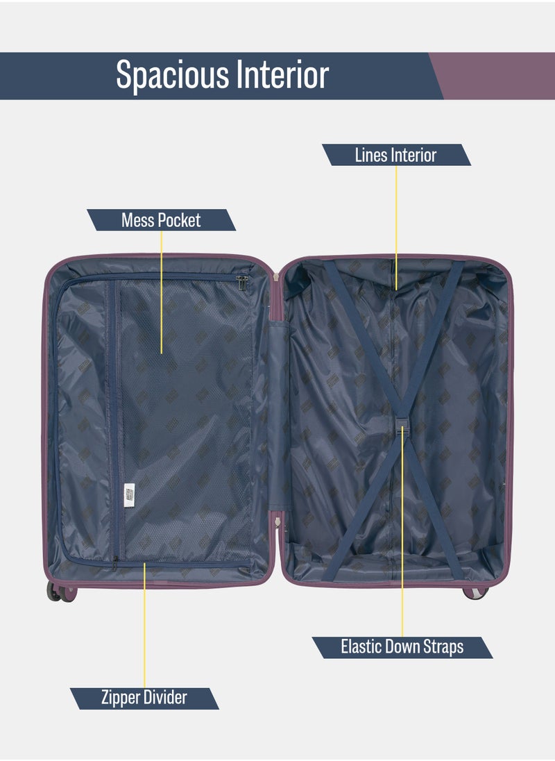 Polypropylene Spinner Carry-Ons Small Luggage Trolley 20 Inch Blue