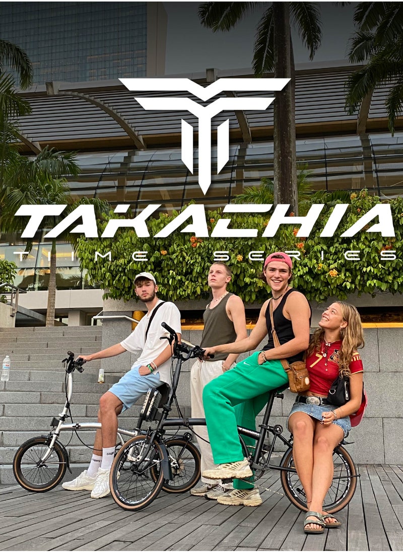 TAKACHIA TIIME Series 20 Inch Lightweight Compact Trifold Folding Bike - Foldable Bicycle for Men & Ladies & Kids