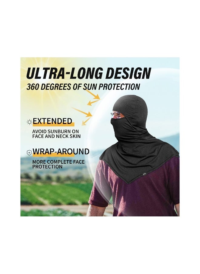 2 Pcs Balaclava Full Face Mask Summer for Sun Protection Breathable Long Neck Covers for Men Women Cycling Fishing