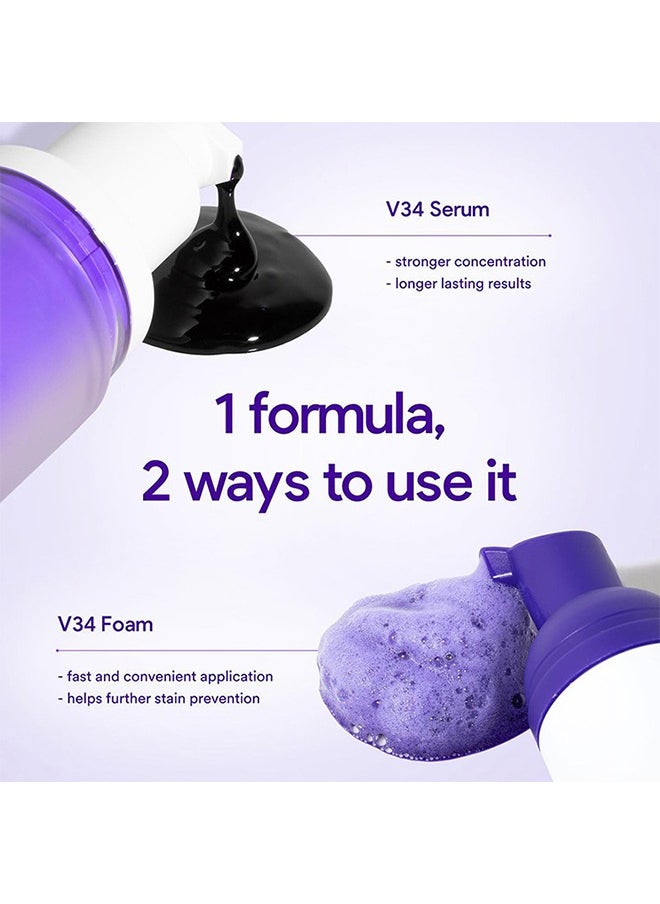 V34 Colour Corrector Foam - Teeth Whitening Tooth Colour Corrector Purple Toothpaste for Teeth Whitening Purple Teeth Whitening v34 Colour Correcting Foam Toothpaste Teeth Stain Removal