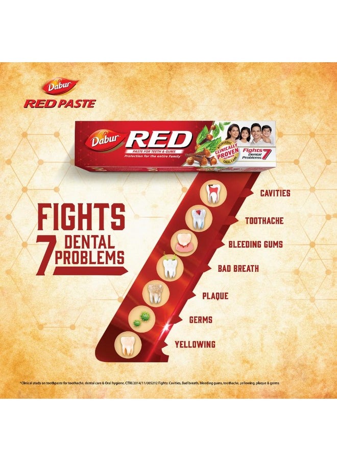 Red Toothpaste - 800G(200Gx4) |Fluoride Free | Helps In Bad Breath Treatment, Cavity Protection, Plaque Removal | For Whole Mouth Health | Power Of 13 Potent Ayurvedic Herbs