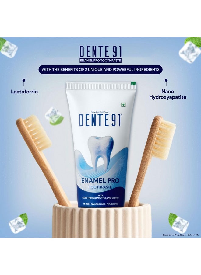 Enamel Pro Toothpaste| Sensitivity Relief | Repairs Cavities | Fights Gum Disease | Reduces Bad Breath | Strengthens Enamel | Sls Free | Fluoride Free | Paraben Free | Pack Of 2, 2 X 100G