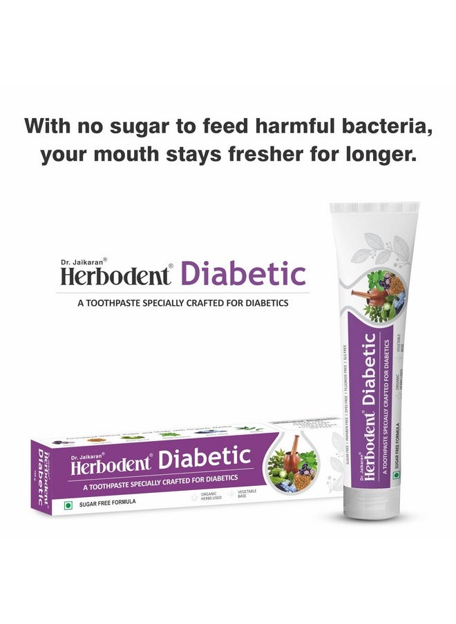 ® Diabetic Toothpaste - 100G Pack Of 2 | Toothpaste Specially Crafted For Diabetics | Sls & Sugar Free Formula | 7 Organic Herbs - Jamun, Fenugreek, Bitter Gourd, Madhunashini, Black Seed...