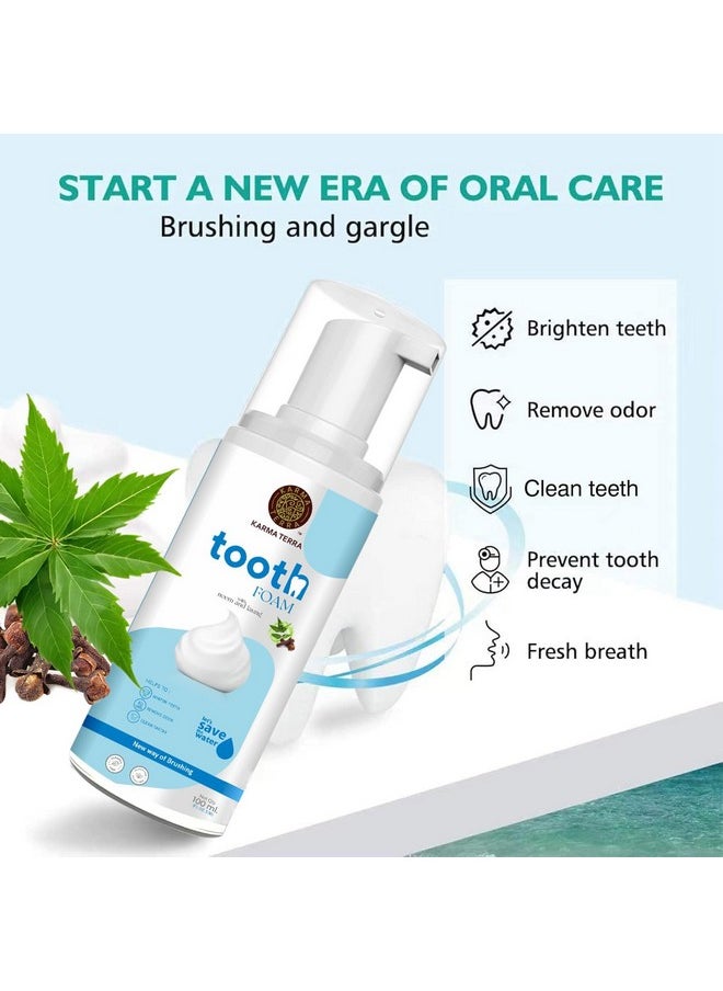 Tooth Foam With Neem And Laung, 100 Ml, For Healthy Gums & Strong Teeth, Helps Whiten Teeth, Remove Odour, Clean Tartar