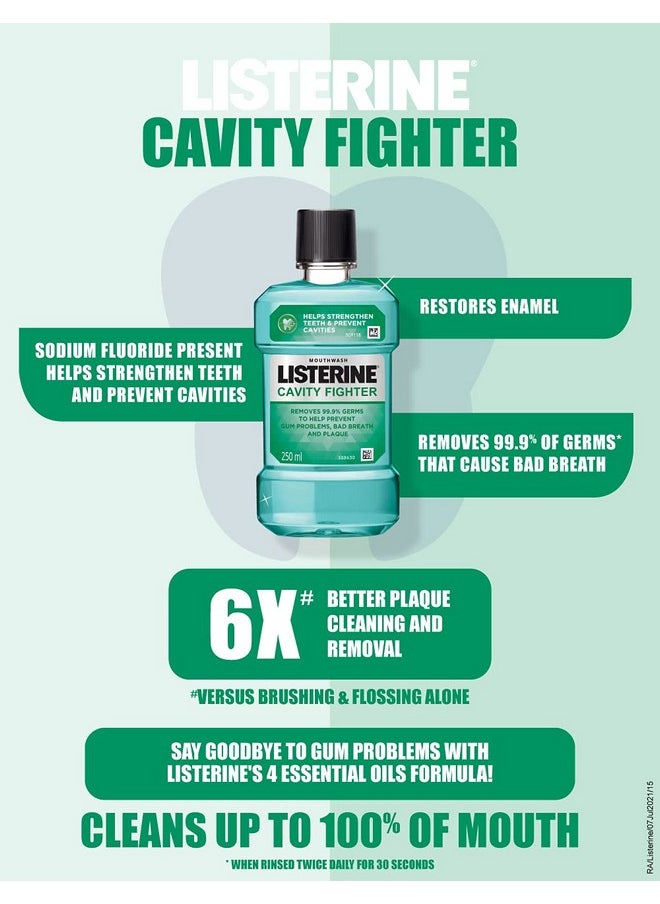 Cavity Fighter Mouthwash Liquid, Removes 99.9% Germs, Prevents Cavities, 500Ml (Pack Of 1)