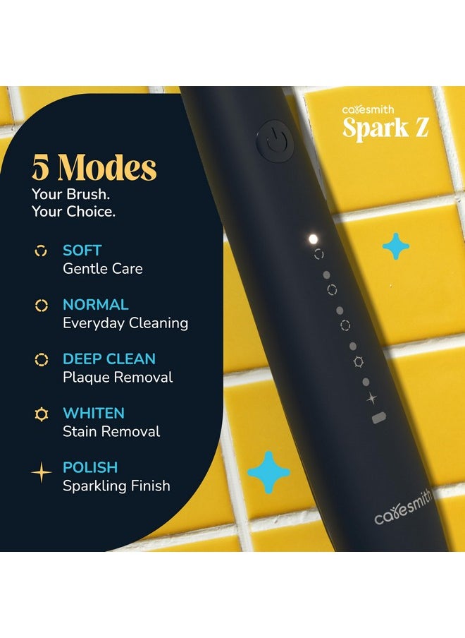 Spark Z Electric Toothbrush | 3 Brush Heads With Cover | 35000 Sonic Vibrations | Toothbrush Electric Adult | Electric Toothbrush For Men & Women With 1 Year Warranty | Usb Type C | (Nebula Blue) Ipx7 Waterproof