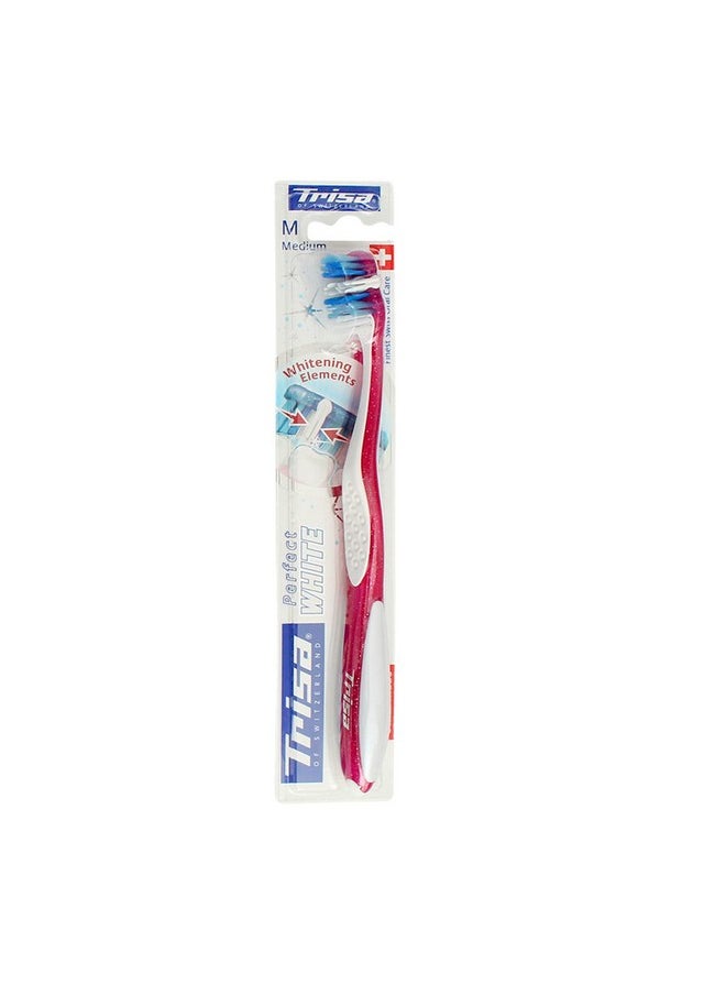 Perfect White Medium Toothbrush (Assorted Color)