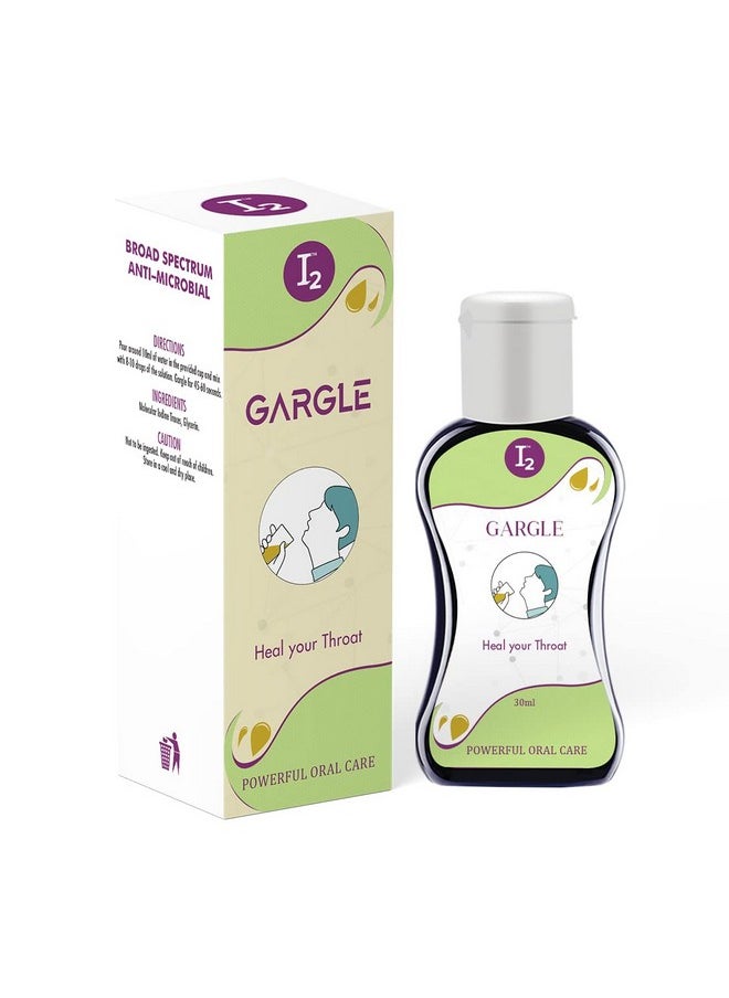 I2 Gargle Anti-Bacterial Germ Defense Mouth Wash|Natural Organic Alcohol Free Mouthwash Liquid For Bad Breath|Kills 99.9% Germs & Bacteria In The Oral Cavity - 30 Ml Each