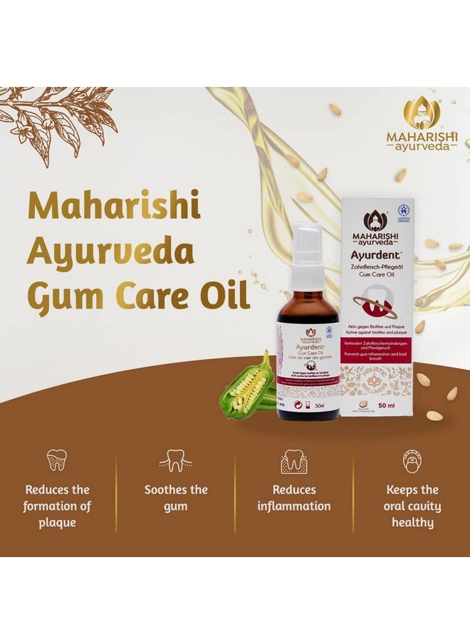 Ayurdent Gum Care Oil - 100% Natural Oil Mouthwash For Soothing Dental Care, Anti-Plaque, Organic Sesame Oil-Based (50 Ml)