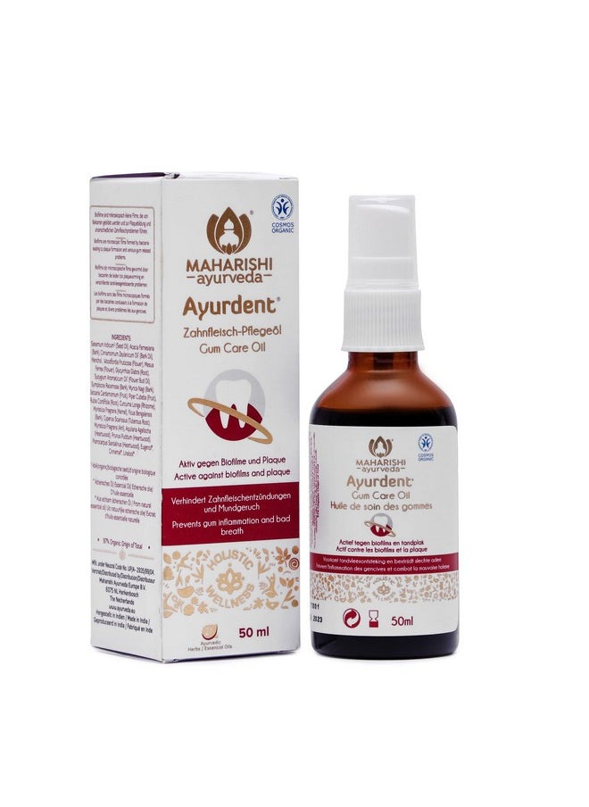 Ayurdent Gum Care Oil - 100% Natural Oil Mouthwash For Soothing Dental Care, Anti-Plaque, Organic Sesame Oil-Based (50 Ml)