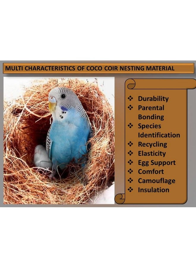 Coconut Fiber, Loose Bedding Substrate Laying Eggs For Birds Nest Cages, Nesting Material Birds (200) Gm