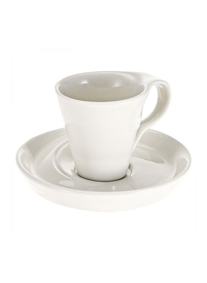 8-Piece Symphony Swirl Espresso Set White