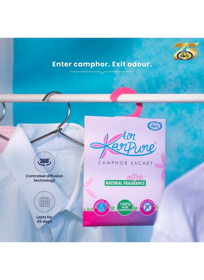 Karpure Camphor Sachet, Pack Of 4 - Room, Car And Air Freshener