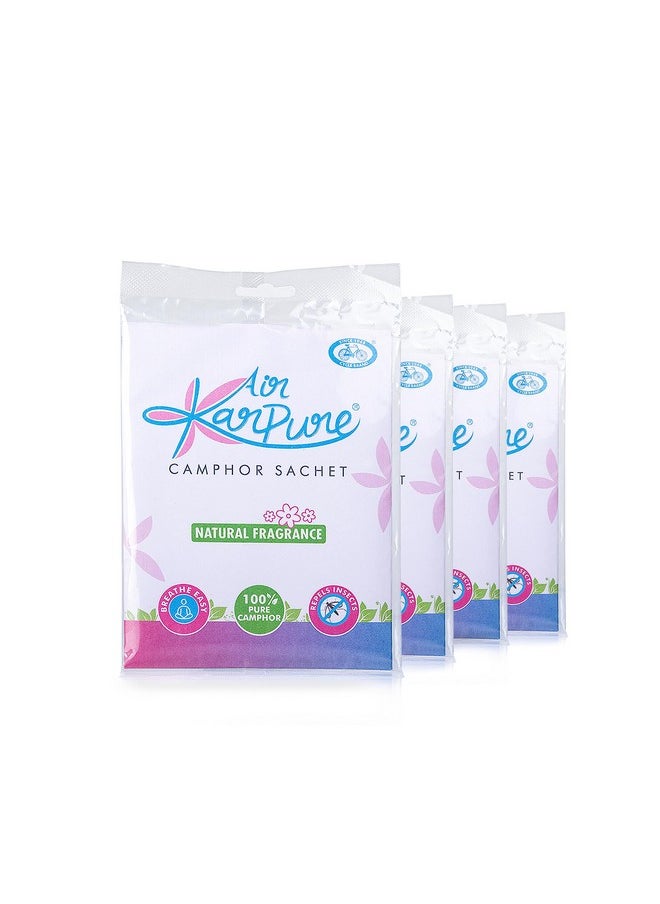 Karpure Camphor Sachet, Pack Of 4 - Room, Car And Air Freshener